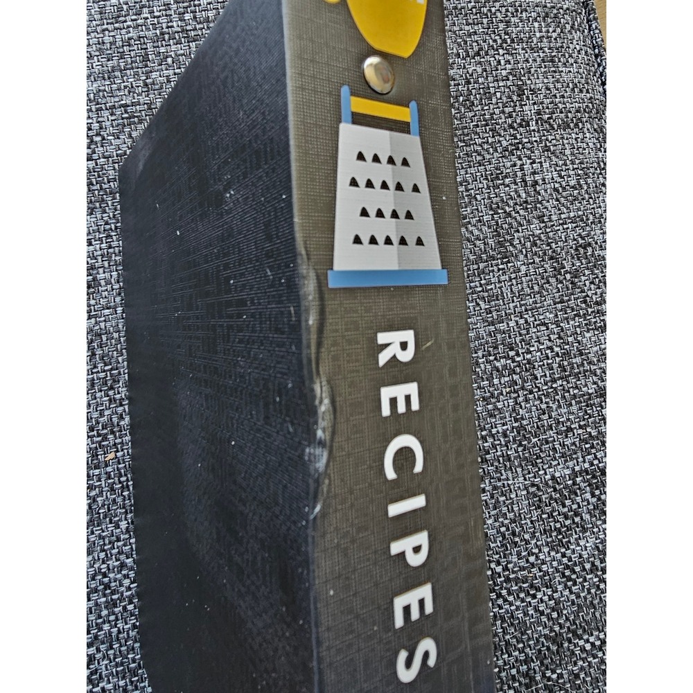 Recipe Binder 3-Ring Organizer Colorful Kitchen Illustration Black Hardcover - Picture 5 of 9